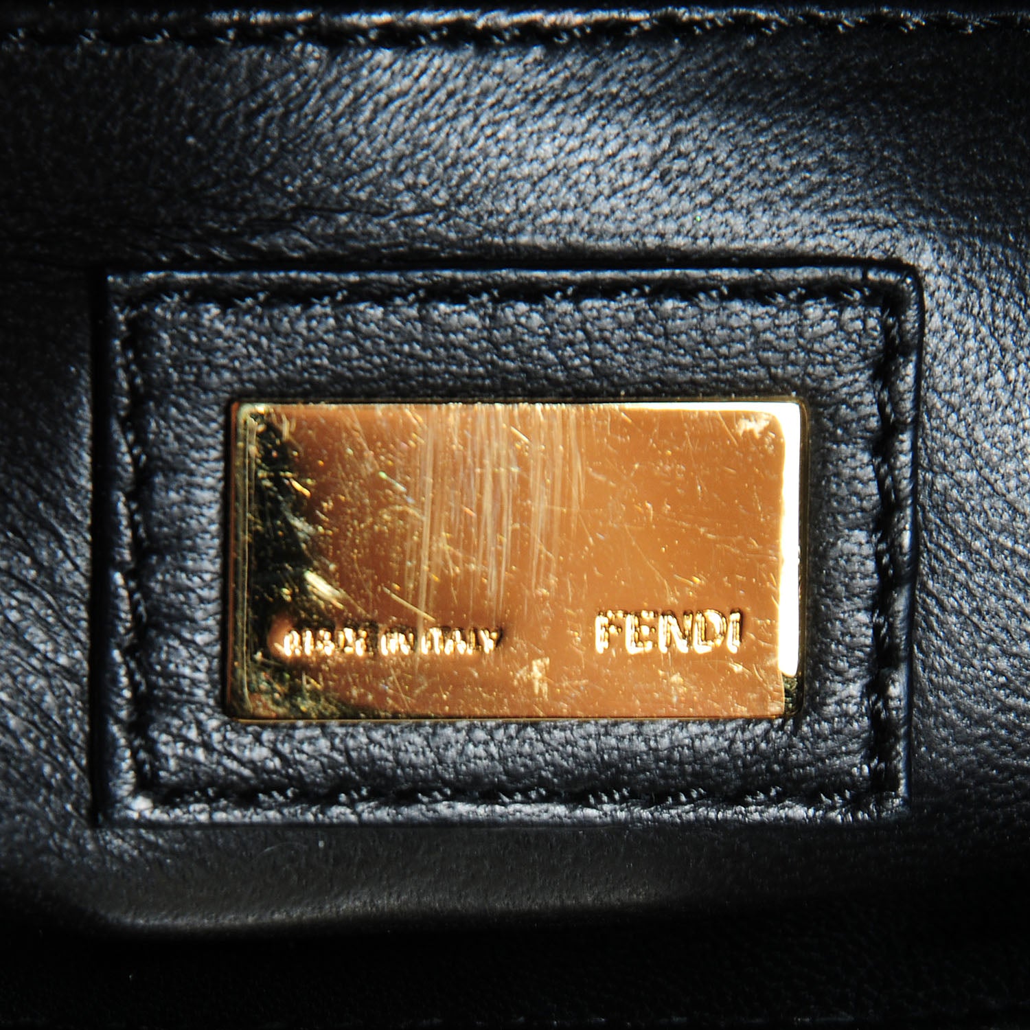 Fendi Nappa Mini Peekaboo Iconic Satchel Black 13 of 16