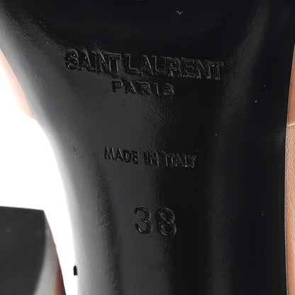 Saint Laurent Calfskin Gippy 105 Mule Sandals 38 Bisque 7 of 9