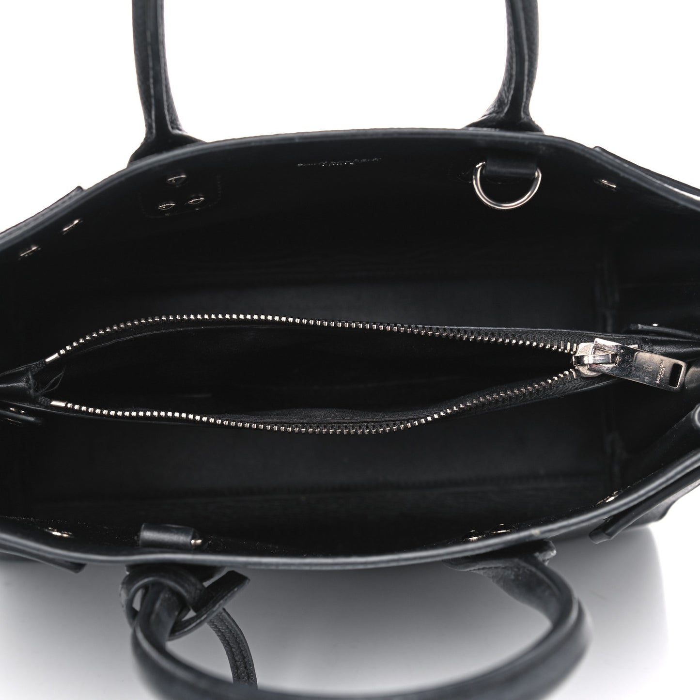 Grained Calfskin Small Sac De Jour Black