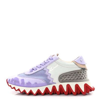 Christian Louboutin Suede Mesh Calfskin Neoprene Loubishark Sneakers 40 Lilac Smoke 1 of 13