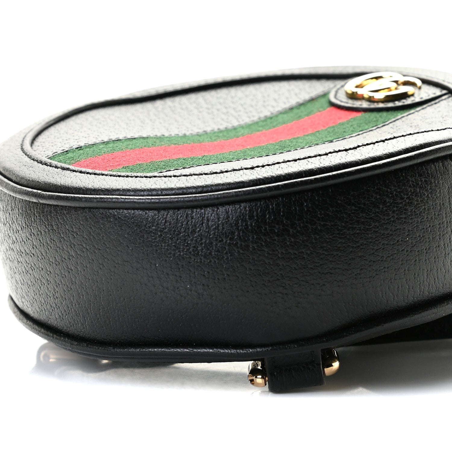 Gucci Grained Calfskin Web Mini Ophidia Round Backpack Black 8 of 9