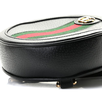 Gucci Grained Calfskin Web Mini Ophidia Round Backpack Black 8 of 9