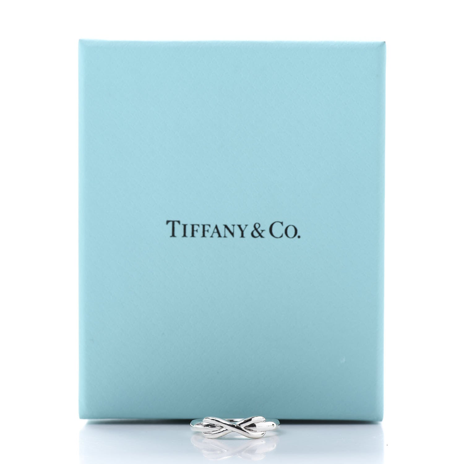 Tiffany Sterling Silver Narrow Infinity Ring 56 7.5 6 of 6