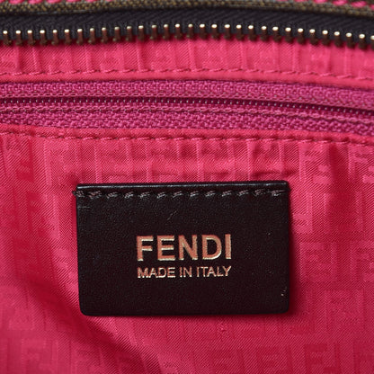 Fendi Zucca Spalmati Vitello Elite Small Roll Tote Tobacco Ciclamino 6 of 12