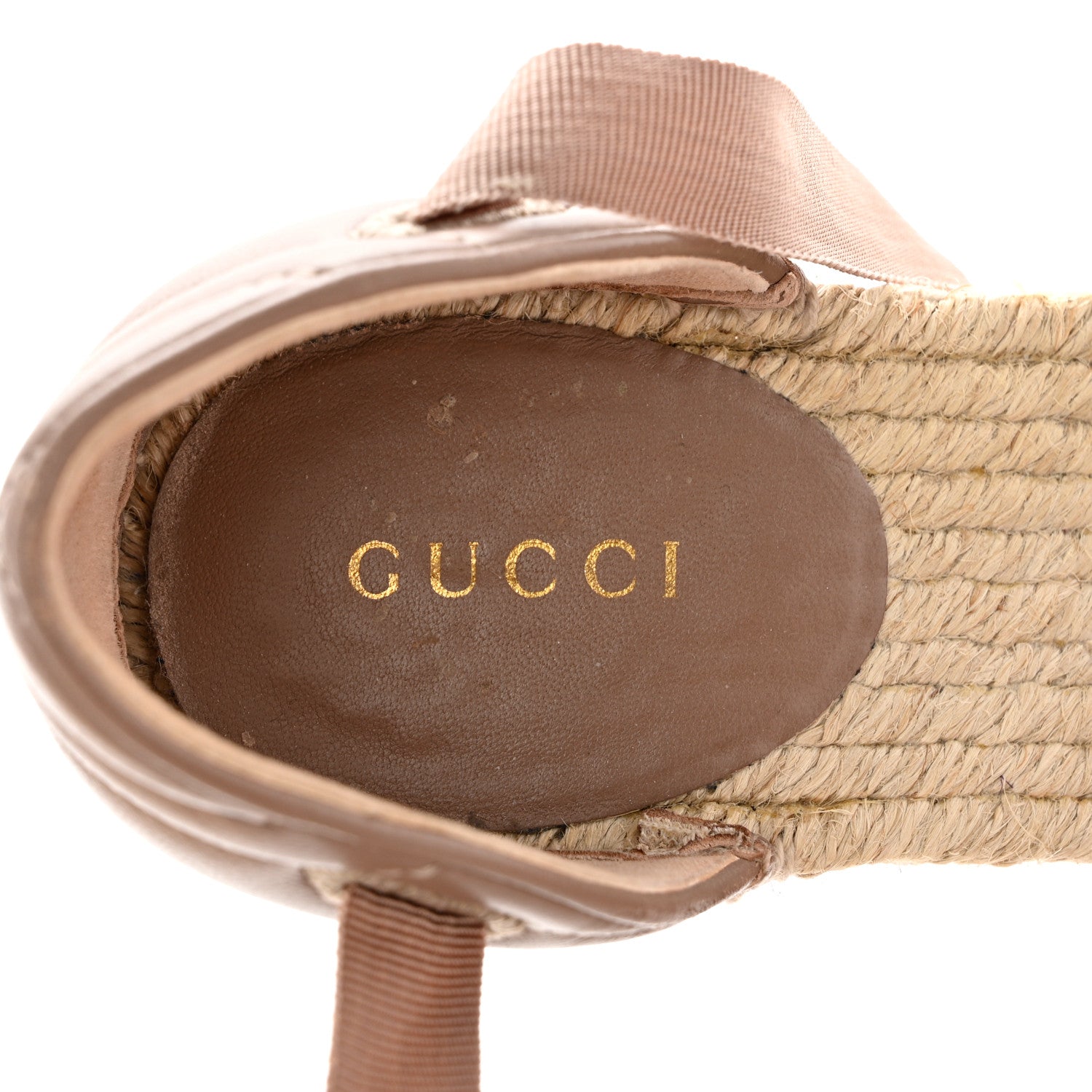 Gucci Nappa Matelasse GG Marmont Ankle Wrap Platform 35/120mm Espadrille Wedges 36 Porcelain Rose 7 of 12