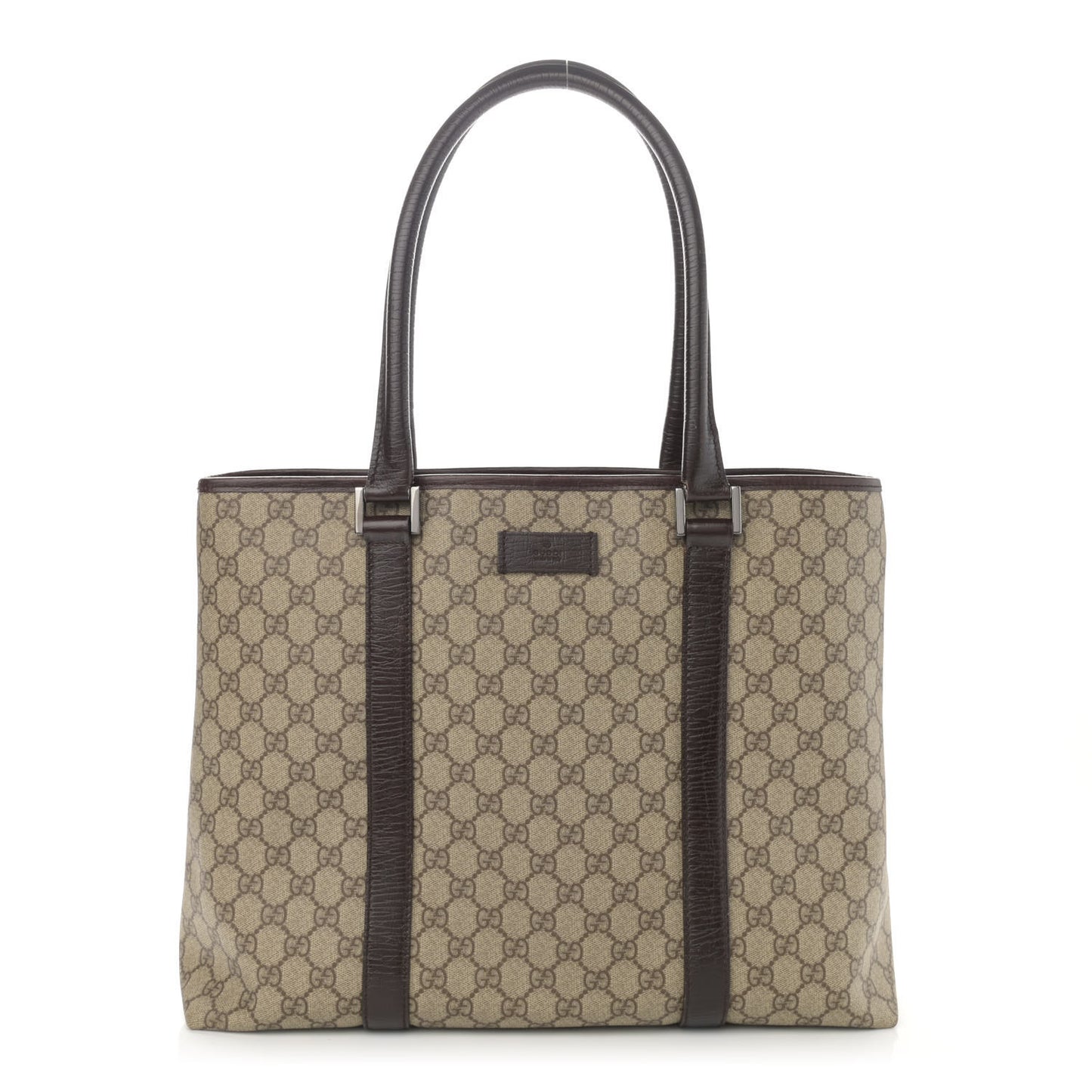 GG Plus Monogram Tote Dark Brown