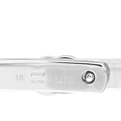 Gucci 18K White Gold Diamond GG Running Bracelet 4 of 4