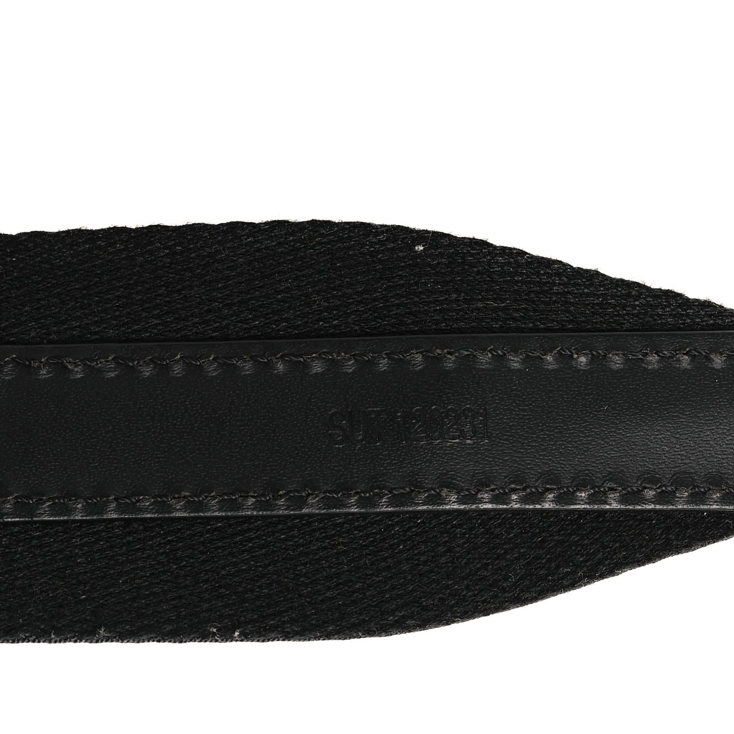 Canvas Calfskin Adjustable Shoulder Strap Black