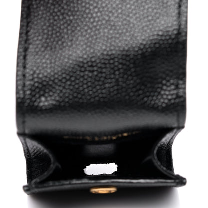Saint Laurent Grain De Poudre Monogram Airpods Case Black 3 of 4