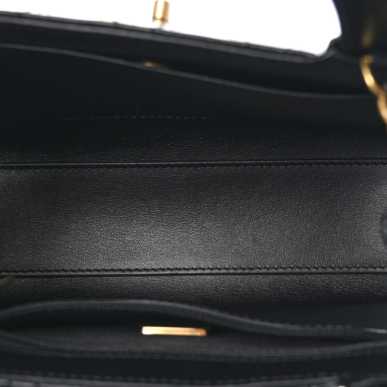 Chanel Shiny Aged Calfskin Quilted Nano Kelly Shopper Black 5 of 10