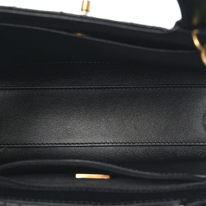 Chanel Shiny Aged Calfskin Quilted Nano Kelly Shopper Black 5 of 10