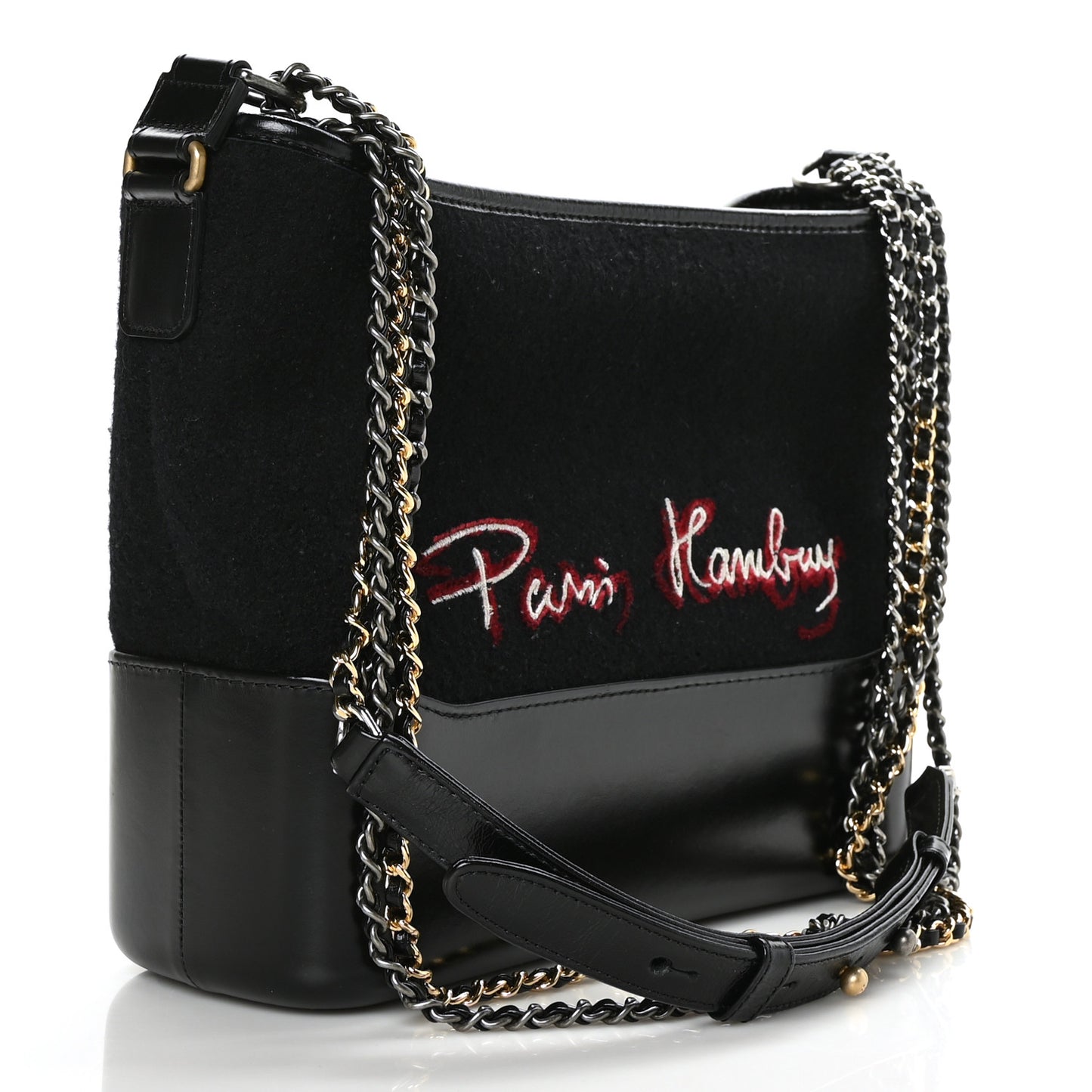 Wool Embroidered Medium Gabrielle Hobo