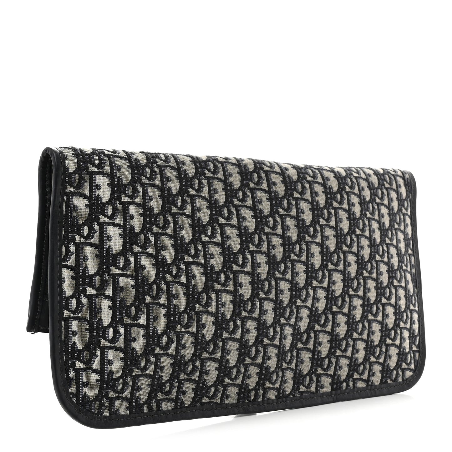 Oblique Fold Over Clutch Blue