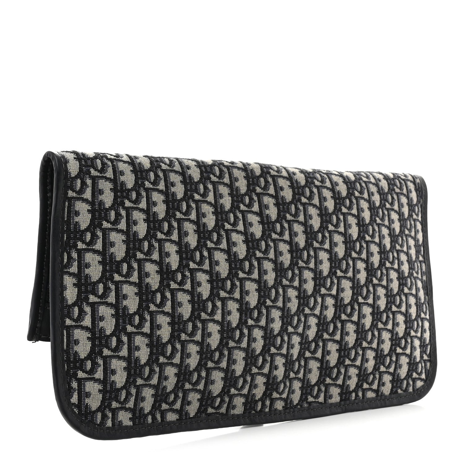 Christian Dior Oblique Fold Over Clutch Blue 3 of 7