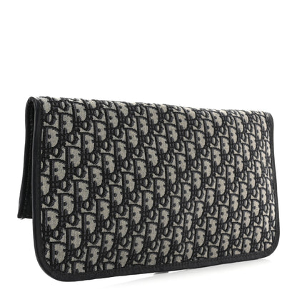 Christian Dior Oblique Fold Over Clutch Blue 3 of 7