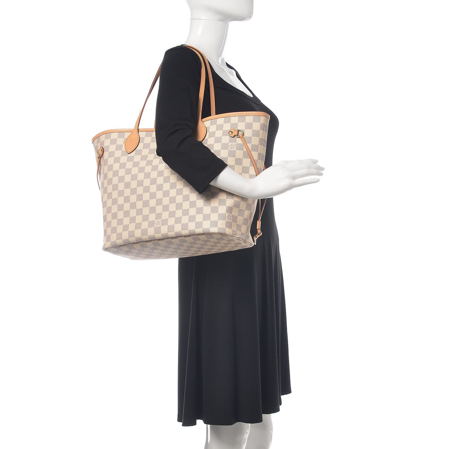 Damier Azur Neo Neverfull MM Rose Ballerine