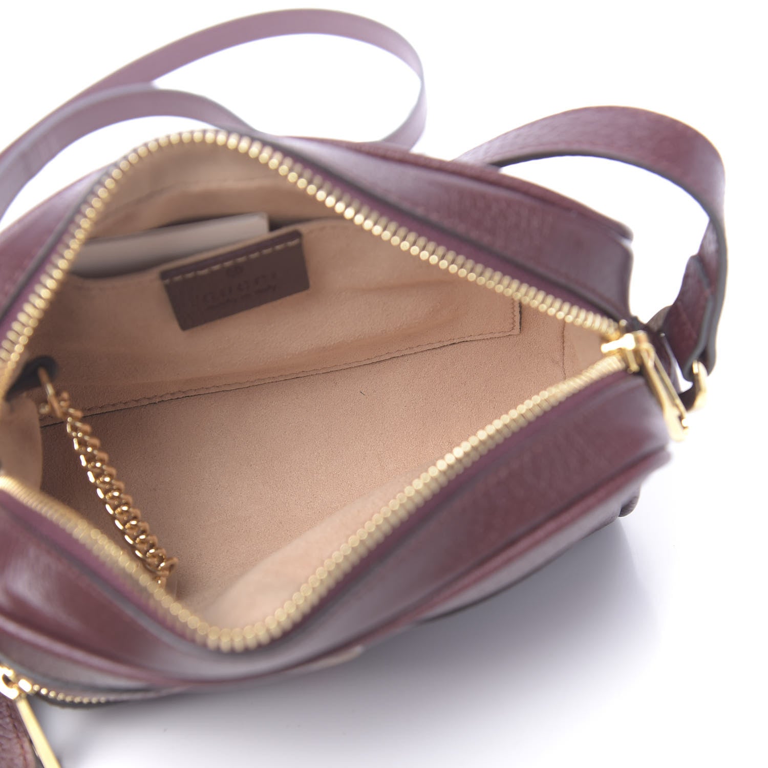 Gucci Calfskin Web Mini Ophidia Shoulder Bag Vintage Bordeaux 5 of 11