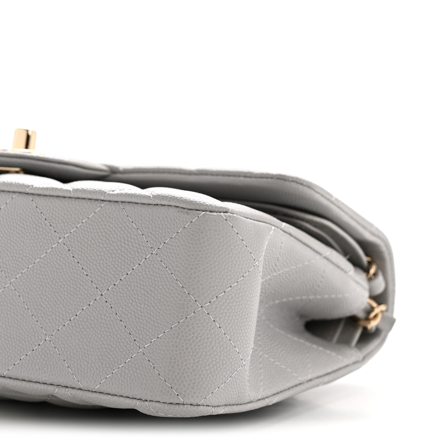 Chanel Caviar Quilted Small Double Flap Grey 10 of 10