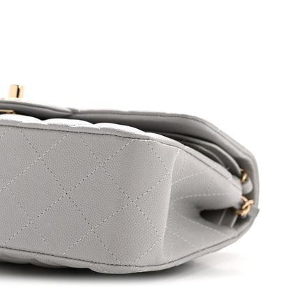 Chanel Caviar Quilted Small Double Flap Grey 10 of 10