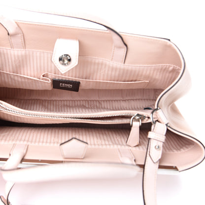 Fendi Vitello Elite Colorblock Regular 2Jours Tote Rosa Plaster Orzo Papavero 4 of 14