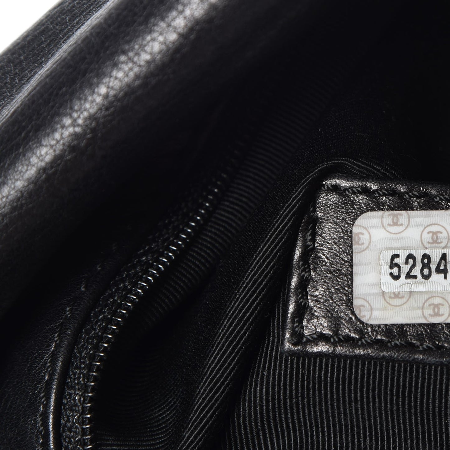 Lambskin CC Shoulder Flap Bag Black