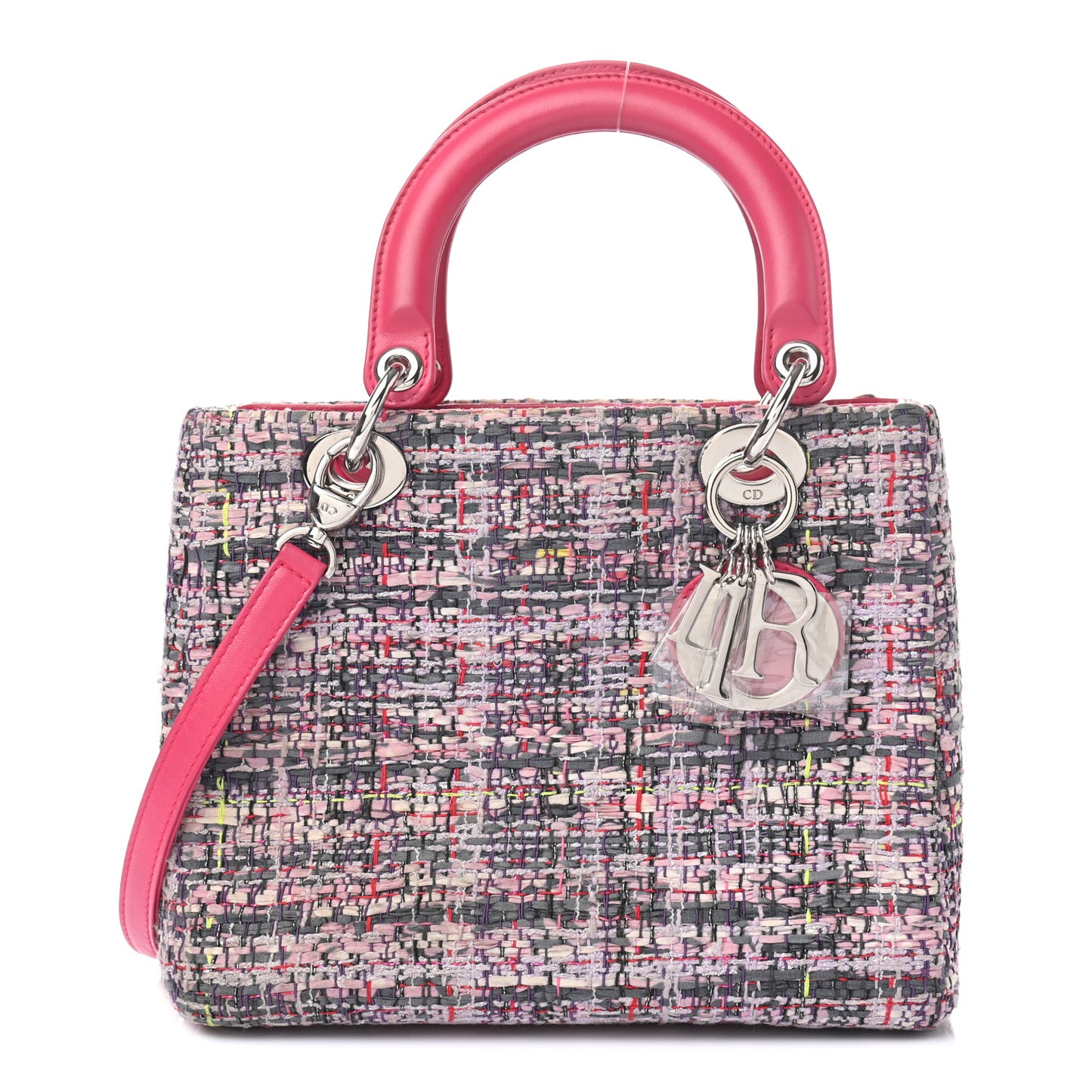 Tweed Medium Lady Dior Pink Multicolor