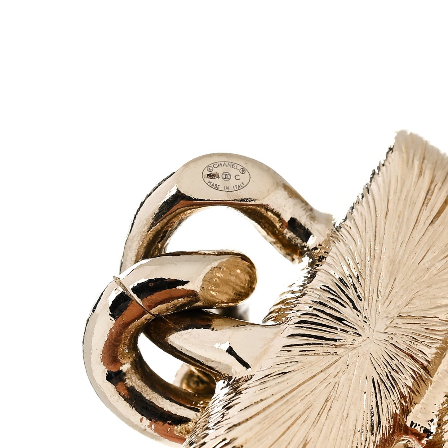 Crystal CC Perfume Key Chain Charm Gold