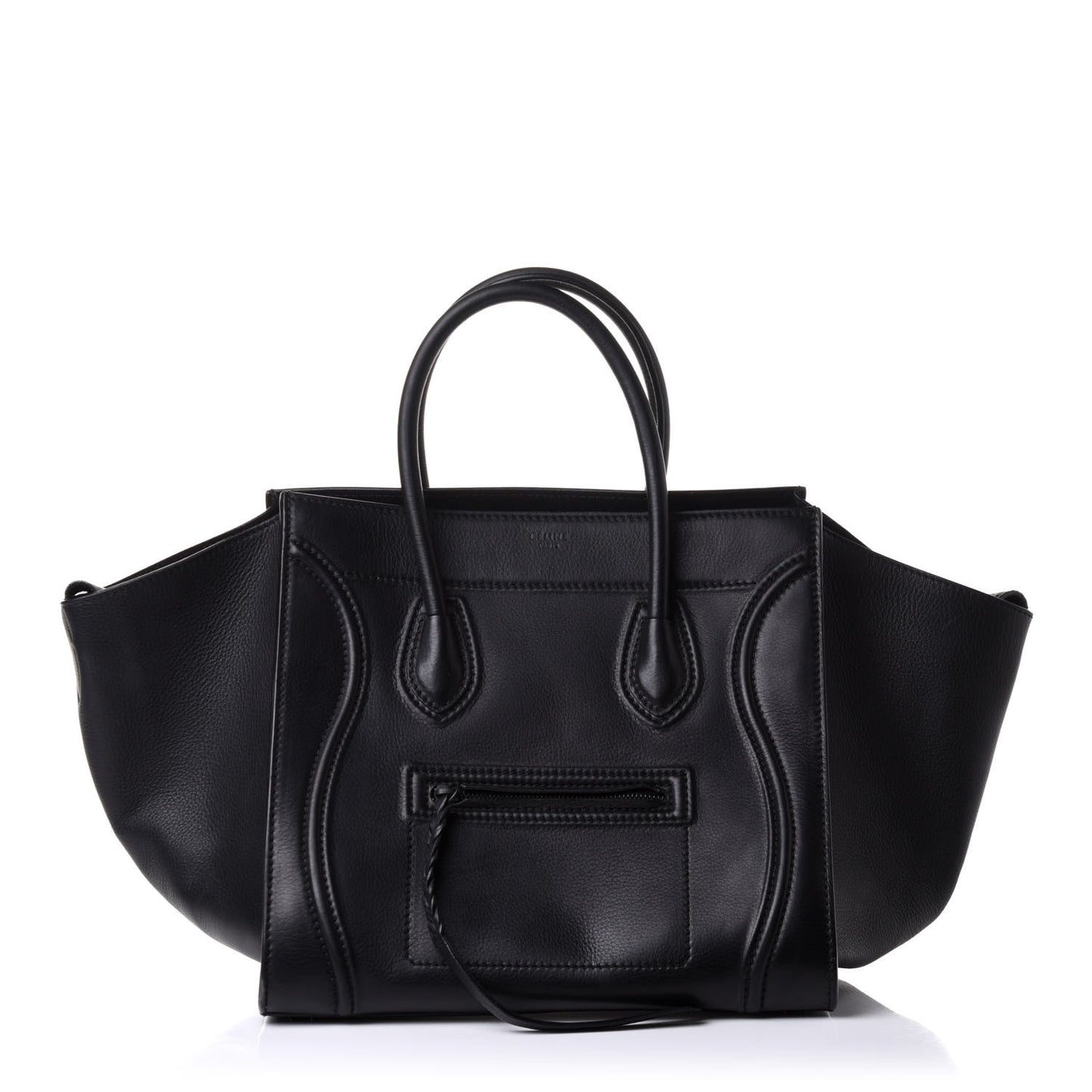 Supple Calfskin Medium Phantom Luggage Black