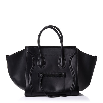 Celine Supple Calfskin Medium Phantom Luggage Black 1 of 10