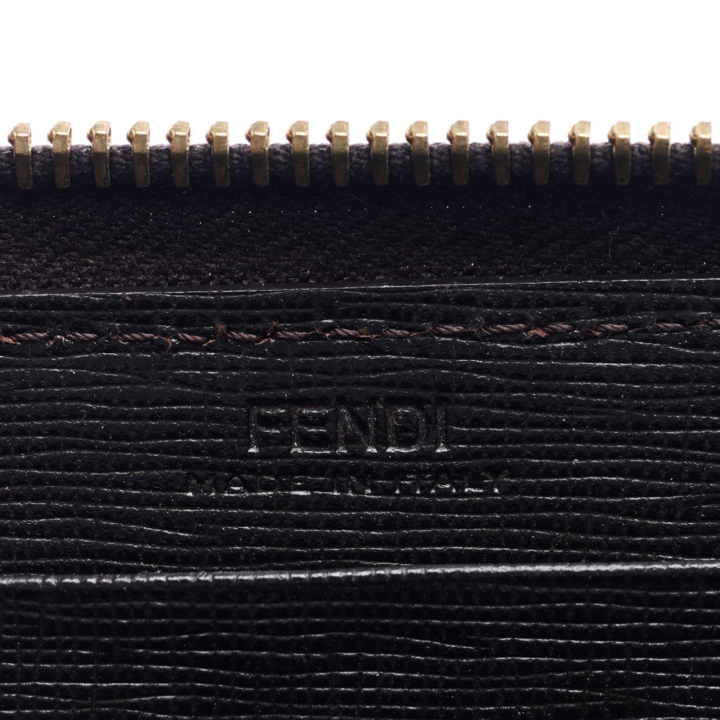 Zucca Spalmati Vitello Elite Zip Around Wallet Tobacco Ebano