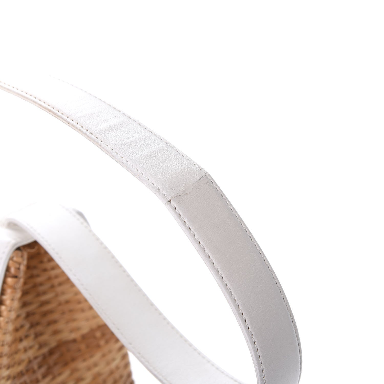 Chanel Calfskin Rattan Basket Flap Shoulder Bag White 8 of 11