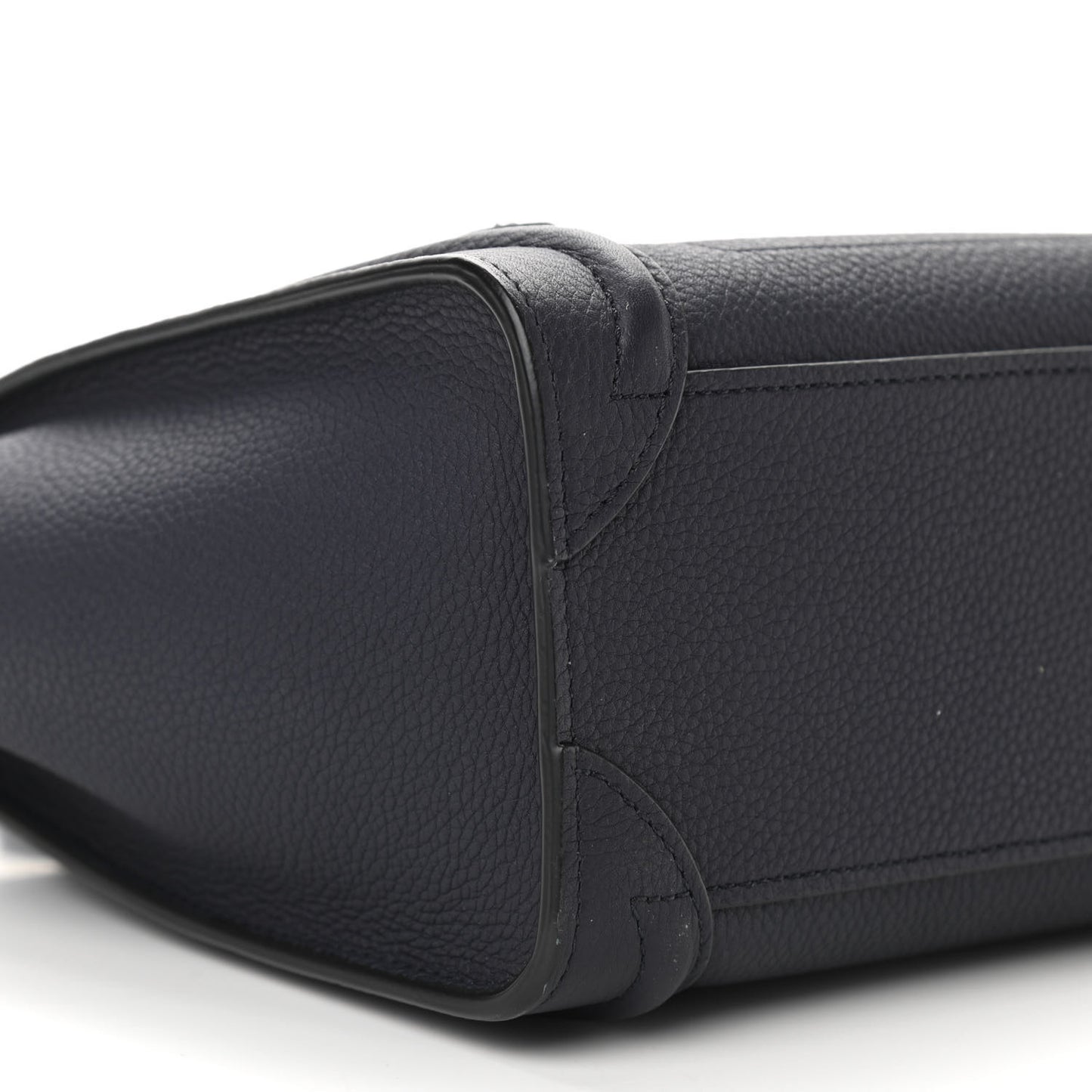 Baby Drummed Calfskin Nano Luggage Navy Blue