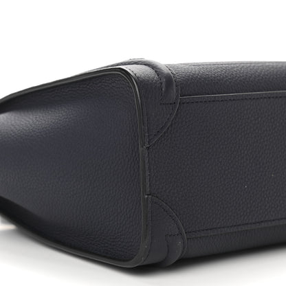 Celine Baby Drummed Calfskin Nano Luggage Navy Blue 9 of 10