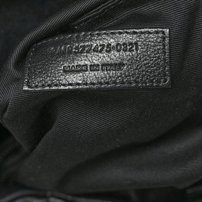 Saint Laurent Lambskin Quilted Medium Loulou Puffer Monogram Chain Satchel Black 7 of 7