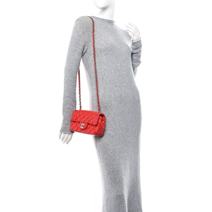 Chanel Patent Calfskin Quilted Mini Rectangular Flap Red 2 of 10