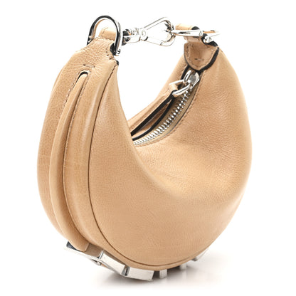 Fendi Vitello Grace Nano Fendigraphy Hobo Charm Miele Scuro 2 of 8