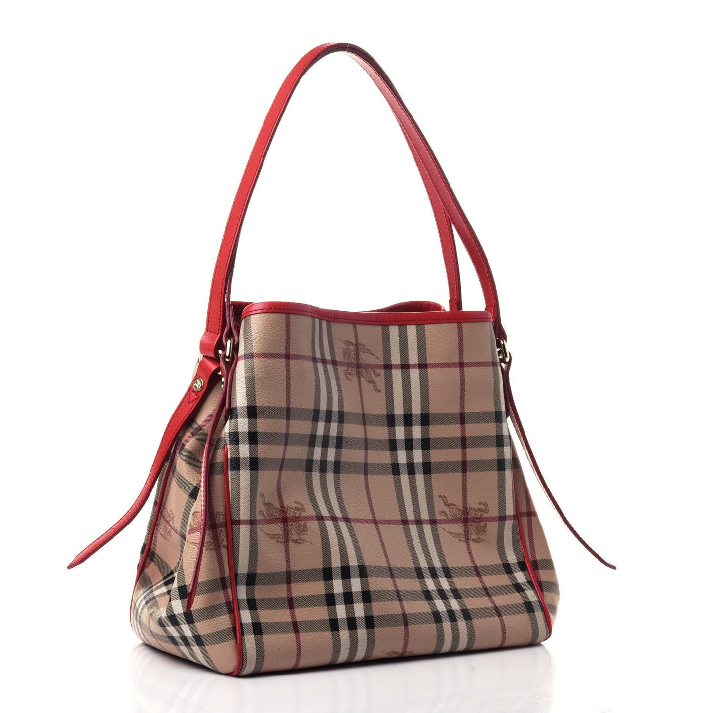 Haymarket Check Small Canterbury Tote Coral Red