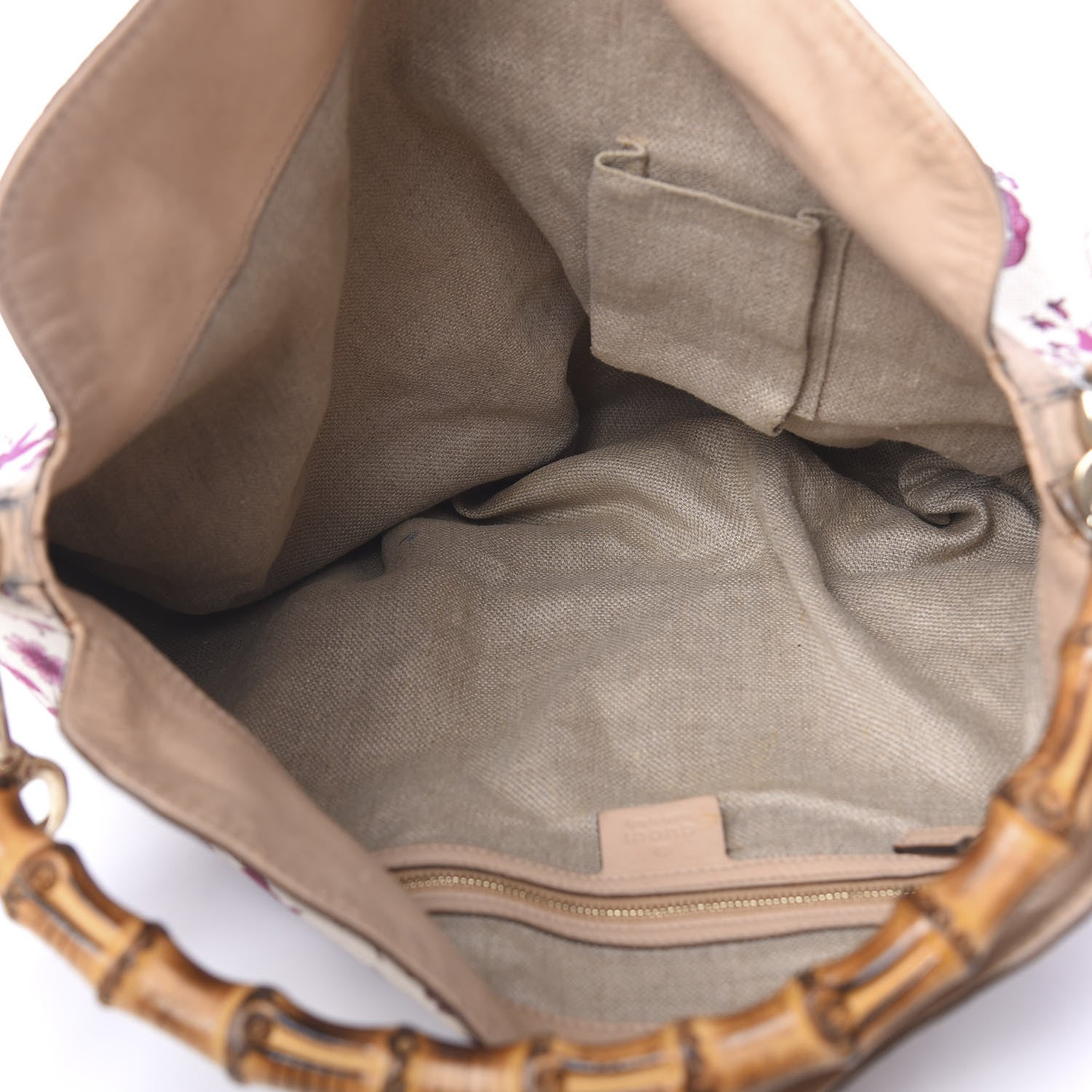 Gucci Canvas Floral Flora Peggy Bamboo Top Handle Hobo 6 of 19