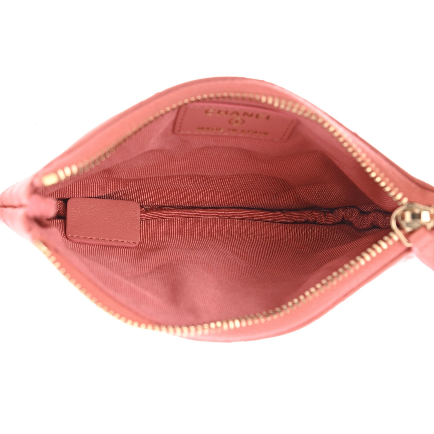 Aged Calfskin Quilted Small Reissue Cosmetic Case Pink