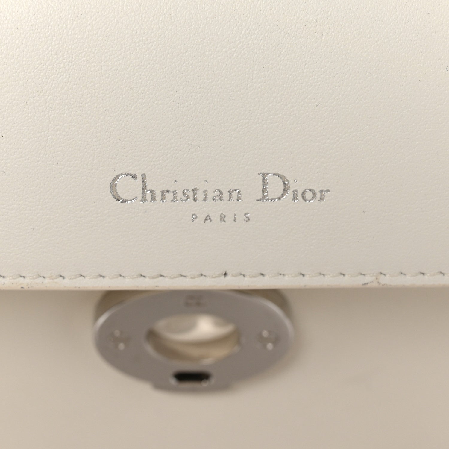 Christian Dior Smooth Calfskin Bi-Color Small Be Dior Flap White Black 7 of 11