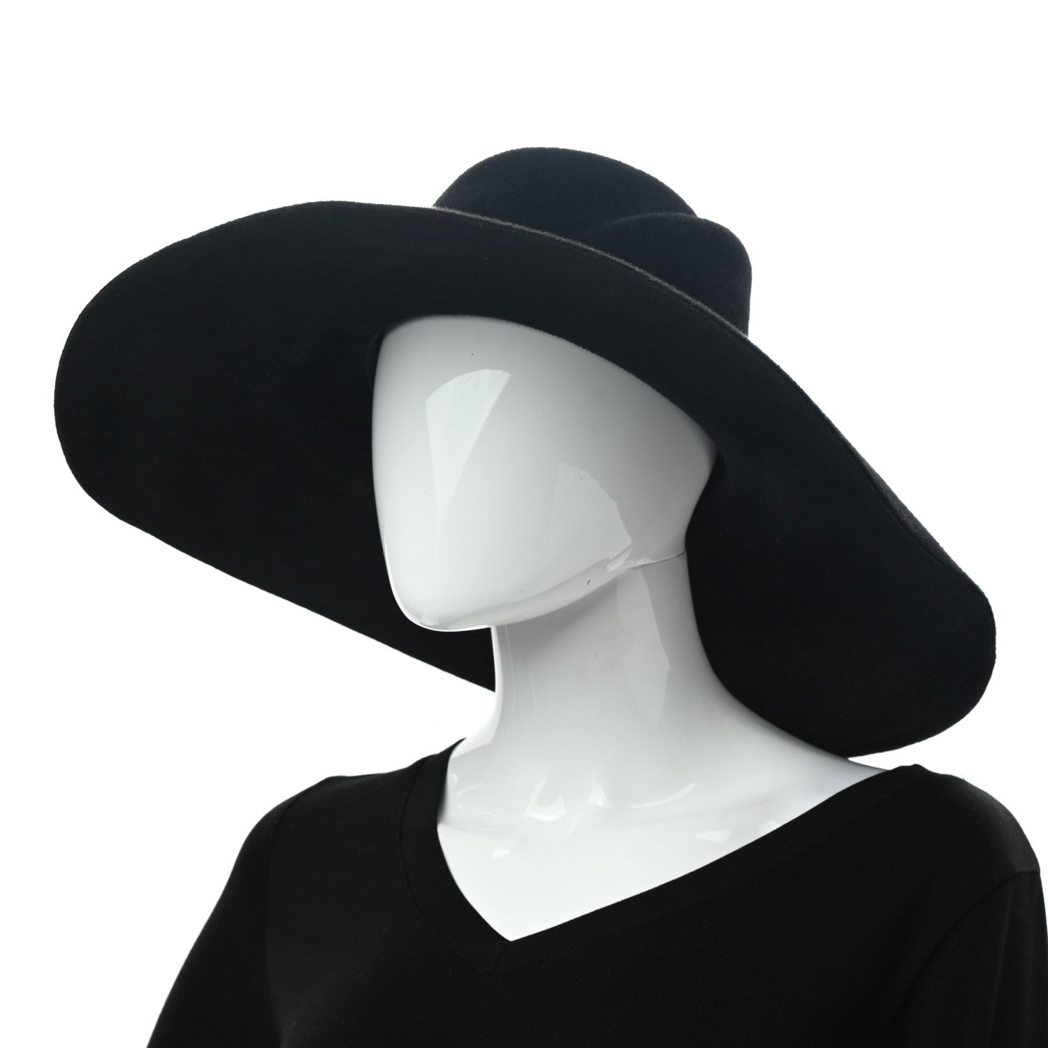 Gucci Felt Wide Brim Hat S Black 2 of 9