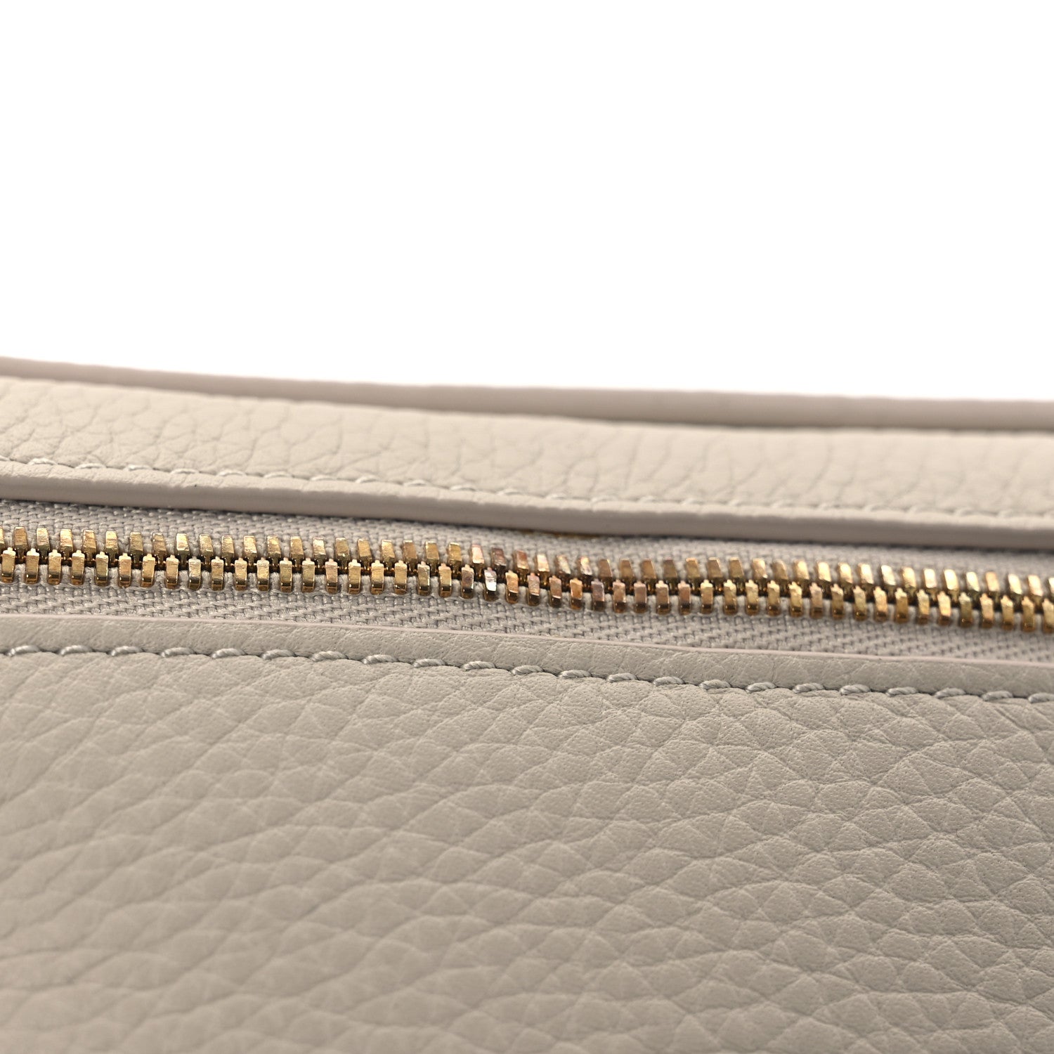 Loro Piana Grained Calfskin Extra Pocket Mini Pouch Light Travertine 10 of 10