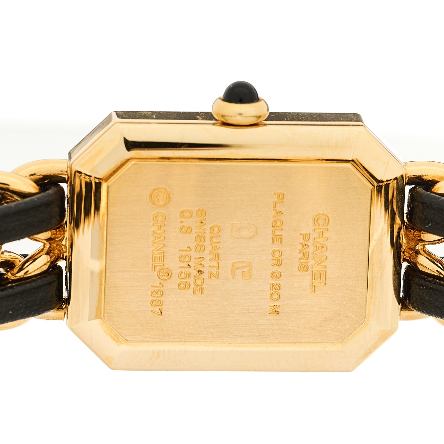 Chanel Stainless Steel Lambskin 20mm Chain Premiere Quartz Watch Gold L 4 of 4