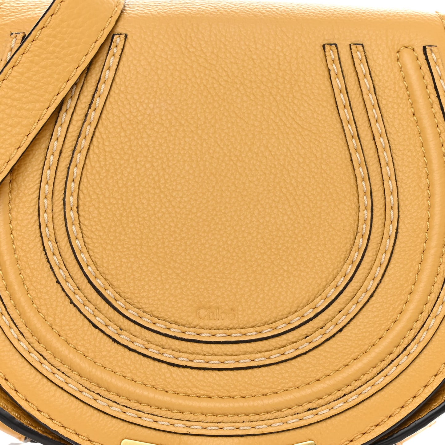 Calfskin Mini Marcie Round Crossbody Bag Dusty Yellow