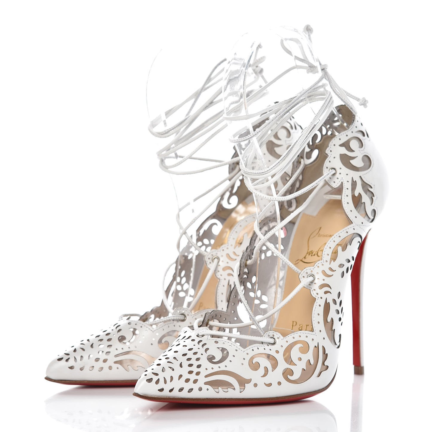 Calfskin Impera 120 Pumps 36 White