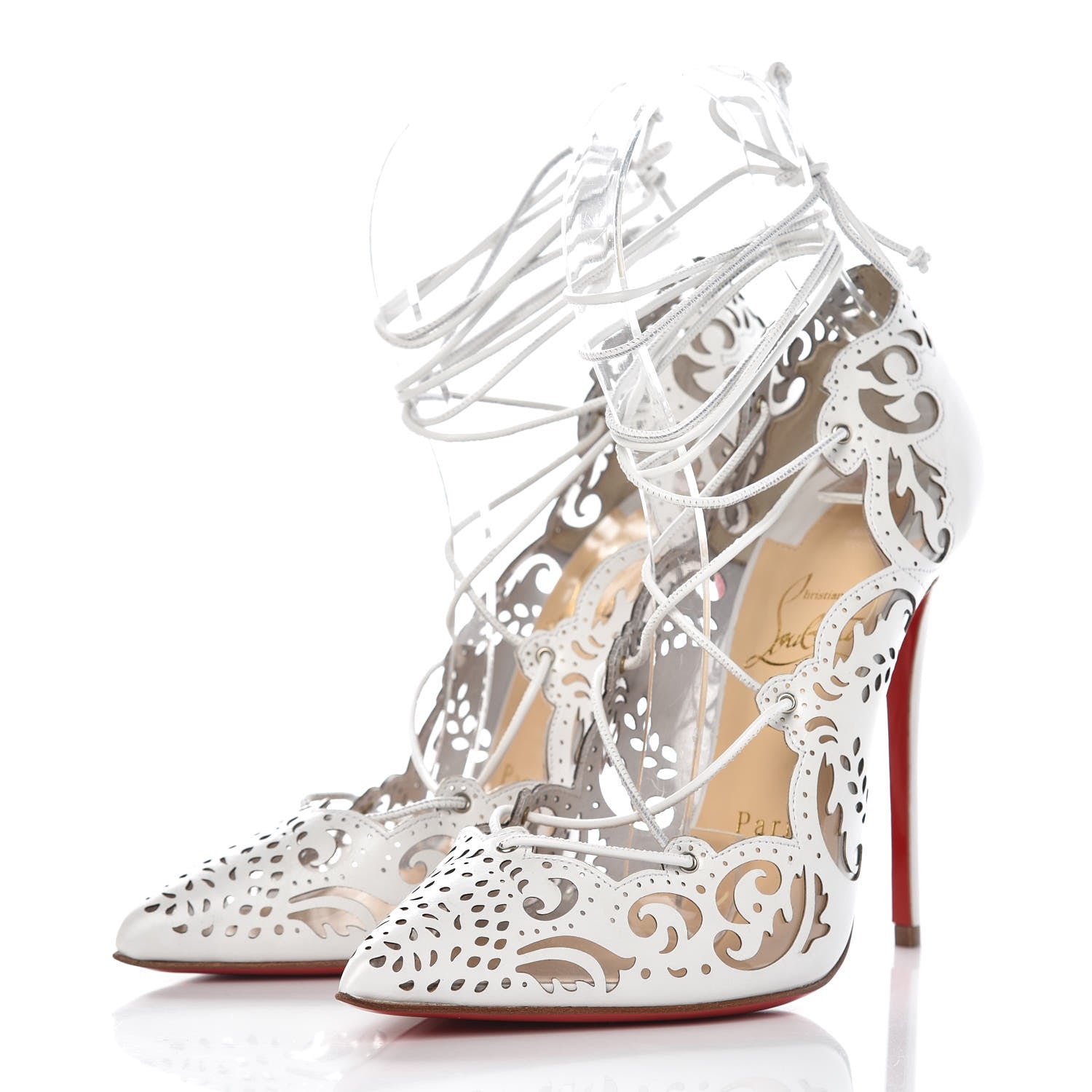Christian Louboutin Calfskin Impera 120 Pumps 36 White 2 of 10