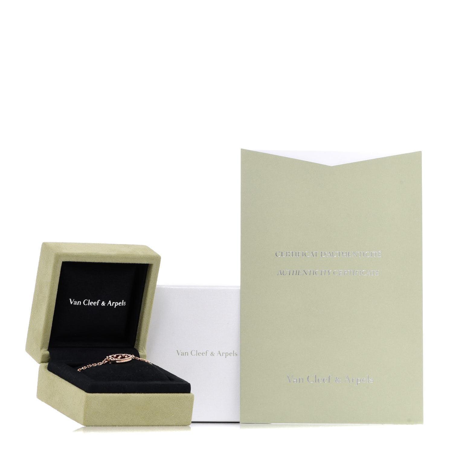 Van Cleef & Arpels 18K Rose Gold Carnelian Onyx Lucky Spring Closed Wing Ladybug Bracelet 6 of 6