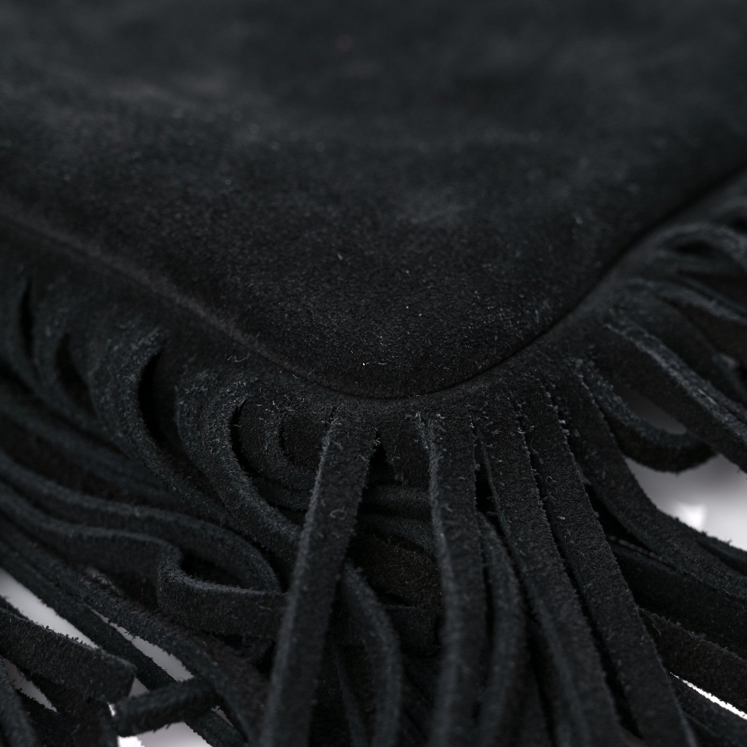 Saint Laurent Suede Calfskin Small Fringe Crossbody Bag Black 11 of 13