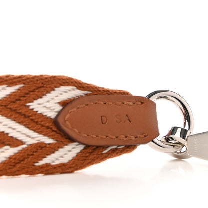 Hermes Toile Swift 25mm Sangle ZigZag Shoulder Strap Gold White 5 of 5