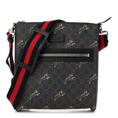 Gucci GG Supreme Monogram Tigers Web Messenger Bag Black Multicolor 1 of 10